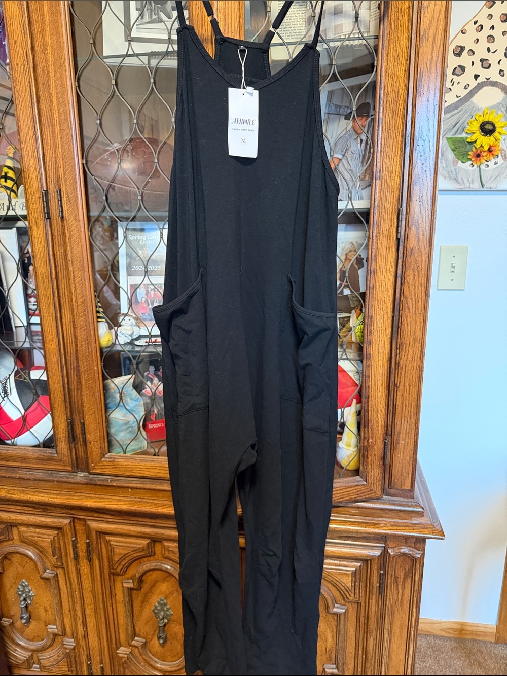 a new day Black Sleeveless Wide-Leg Jumpsuit with Pockets